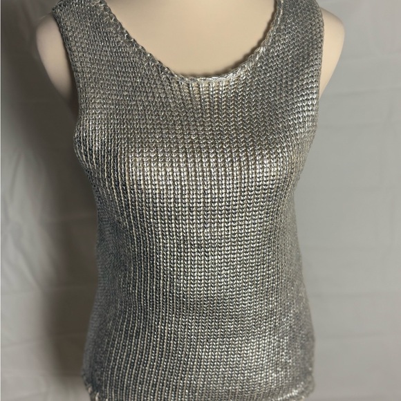 Deluc Silver Embellished Fitted Tank Top - Picture 3 of 11
